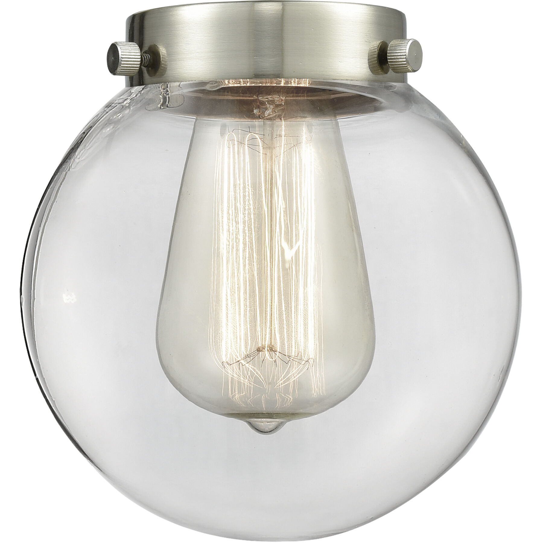Beacon 1 Light 6 inch Antique Copper Mini Pendant Ceiling Light in Clear Glass